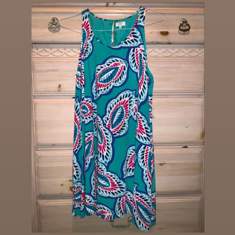 Crown and Ivy teal summer dress